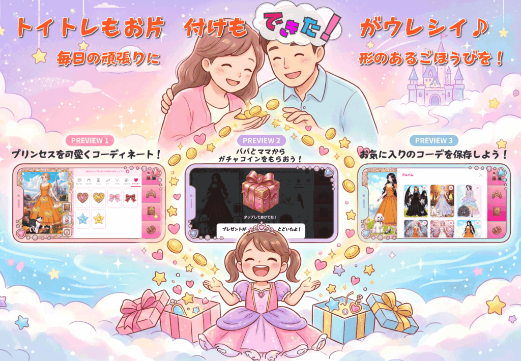 できた!のごほうび:着せ替えプリンセス